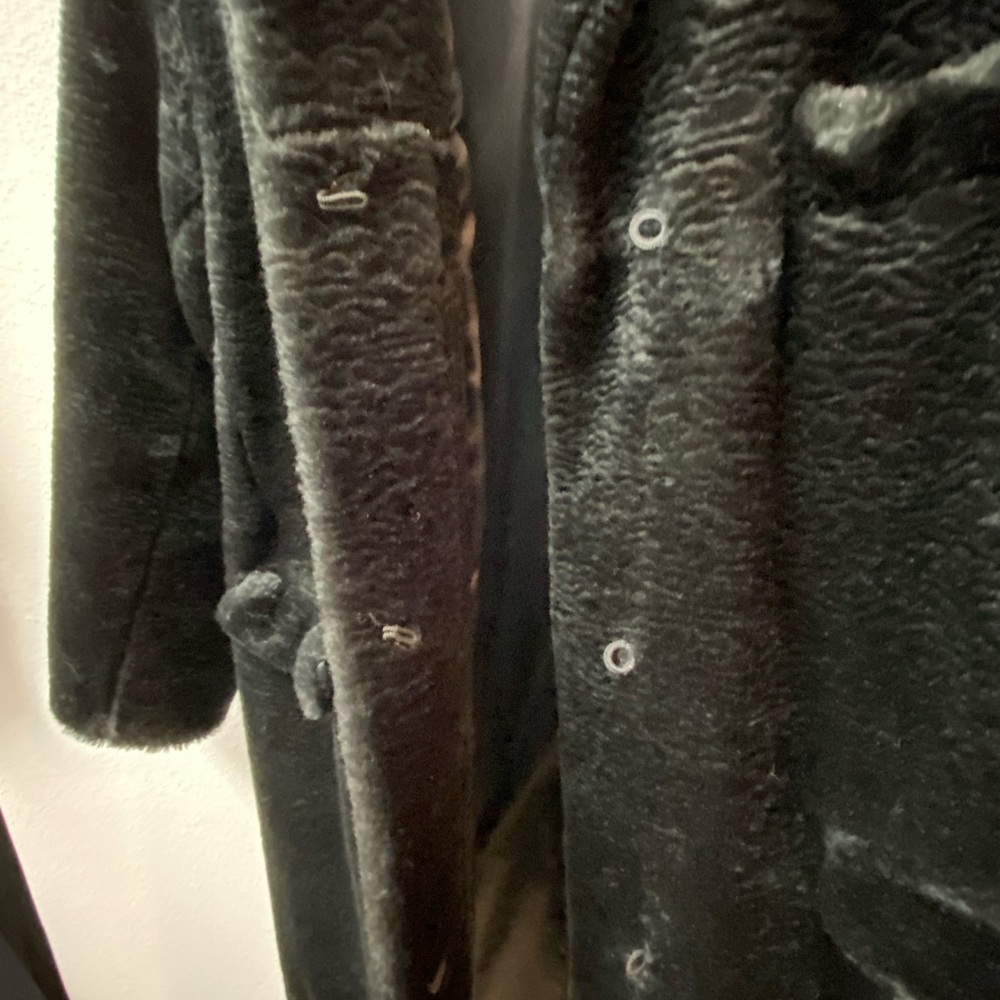 🖤Express • VINTAGE • black faux fur coat • M • EUC - Picture 4 of 7
